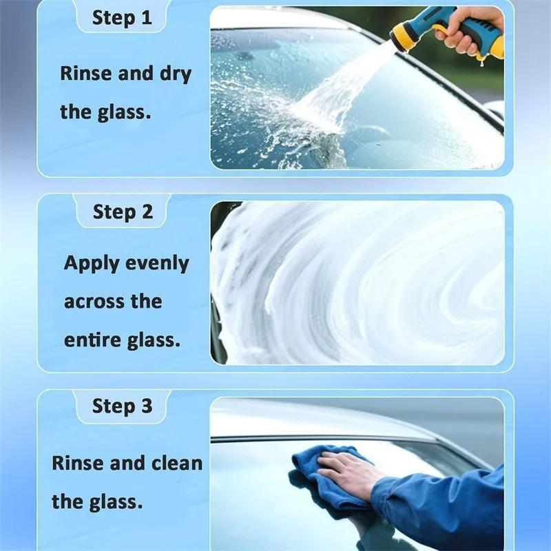 Inner Windshield Glass Oil Film Cleaner Front Car Glass Oil Film Remover Automotive Glass Sponge Cleaning Brush for Car Cleaning