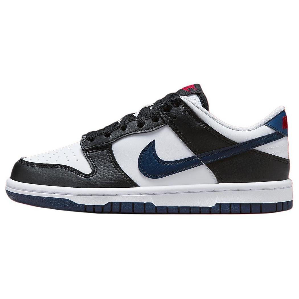 (GS) Nike Dunk Low Black White Midnight Navy Kids HJ9202-001 EU 35.5