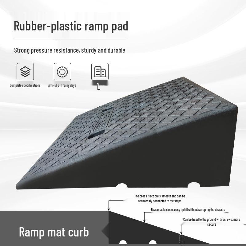 Portable Rubber-Plastic Curb Ramp Mat for Car