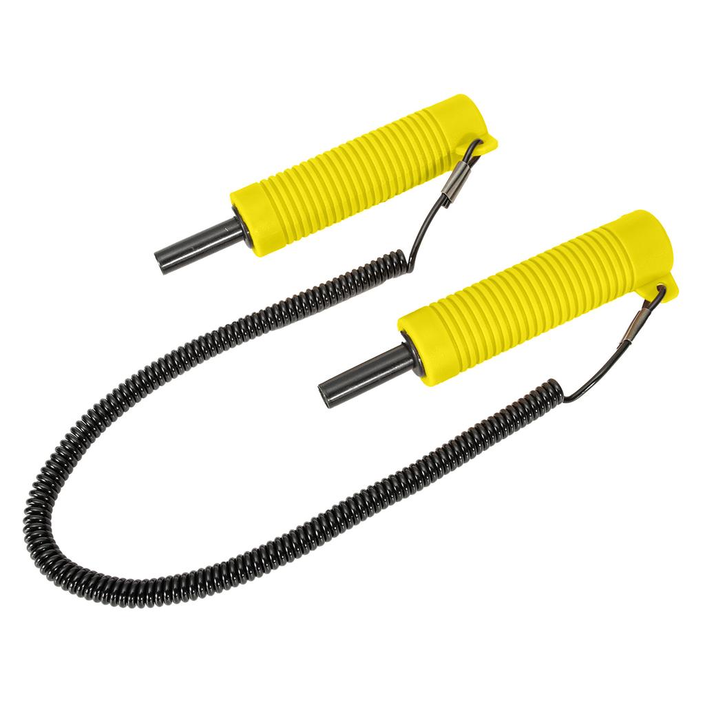 Ice Auger Ice Fishing Retractable Ice Drill with Whistle Protection Set Safe Reliable Long Stretch Rope for Ice Skating