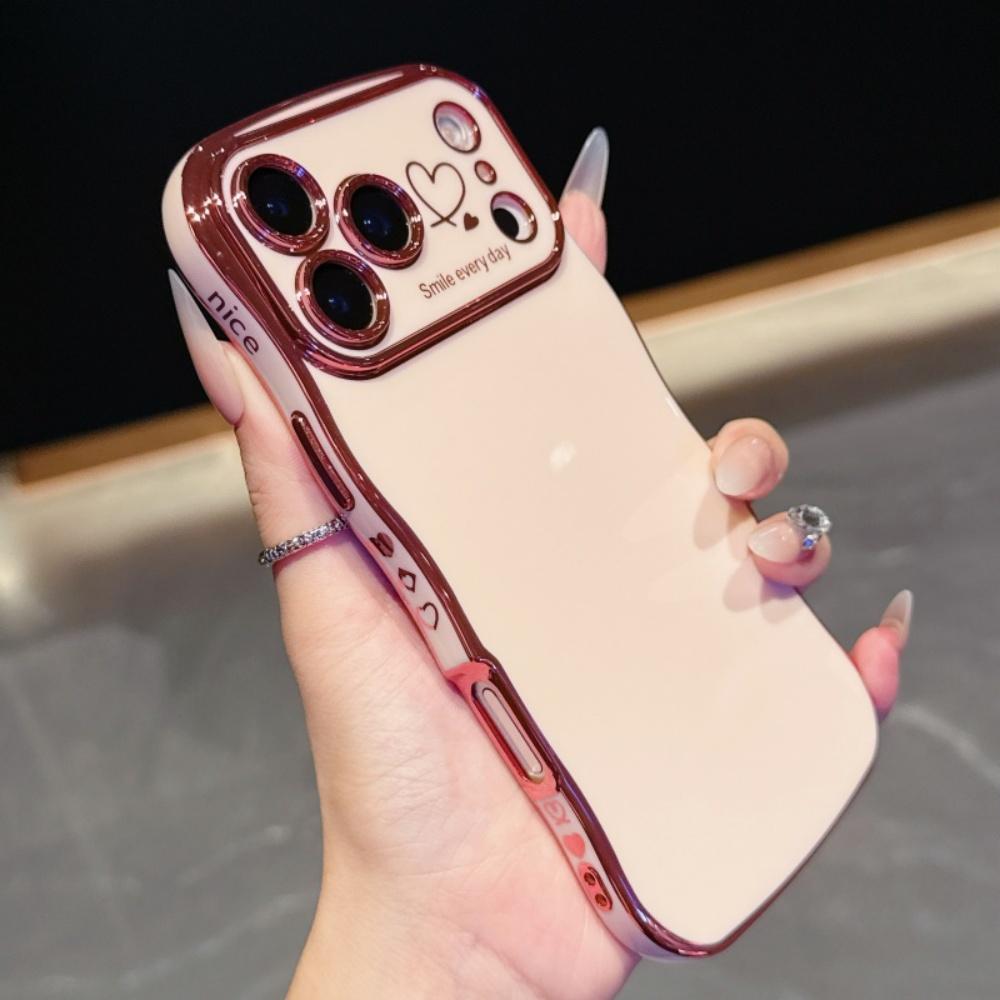 Luxury 6D Plating Wavy Phone Case For iPhone 17 Air 16 15 14 Plus 13 12 11 Pro Max 16e 16Pro Shockproof 3D Armor Soft TPU Cover