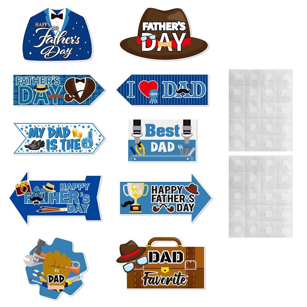 

Festival Pointing Signs Paper Father s Day Ornament Happy Father s Day Decor синий