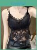 Damen Spitze Rückenfrei Überkreuz Camisole Mit Gepolstertem Halt Für Frühjahrsmode