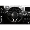 Fit For Mazda 3 Axela 2014-2016 Silver ABS Steering Wheel U Type Cover Trim 1pcs