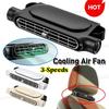 Car Seat Fan Brushless 3 Adjustable Wind Speeds Cooling Air Fan Easy Install USB Plug In for Sedan SUV RV Truck Brushless Motor