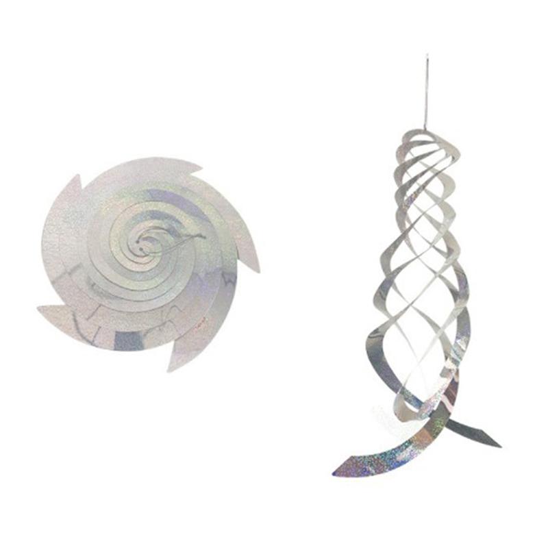 Rotating Reflective Rod Bird Repeller Bird Spiral Reflectors Scare Tool