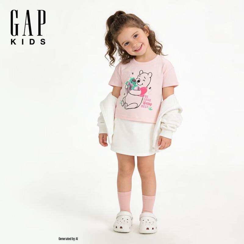 GAP Girls  Cotton Cartoon Print Short Sleeve T-shirt 110/56