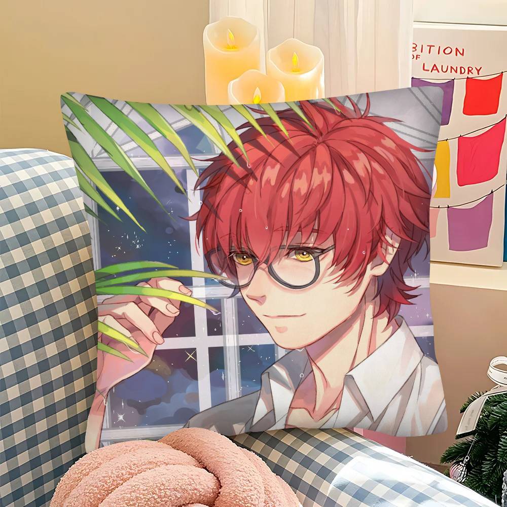 1Pc Anime Mystic Messenger Game Pillow Case Fashion Square Pillowcase Bedroom Sofa Room Ins Decoration Leisure