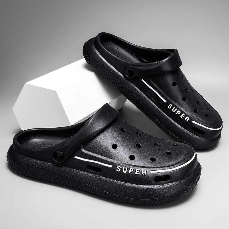 Men's Summer Slip-Resistant Closed-Toe Garden Sandals with Soft Sole