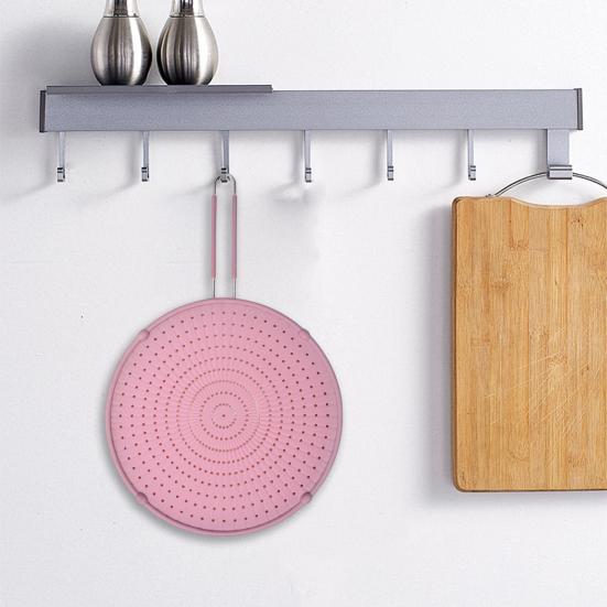 Protezione dagli schizzi di grasso, resistente al calore, antiaderente, per uso alimentare, con manico lungo, in acciaio inossidabile, impedisce gli schizzi di olio, padella antiaderente