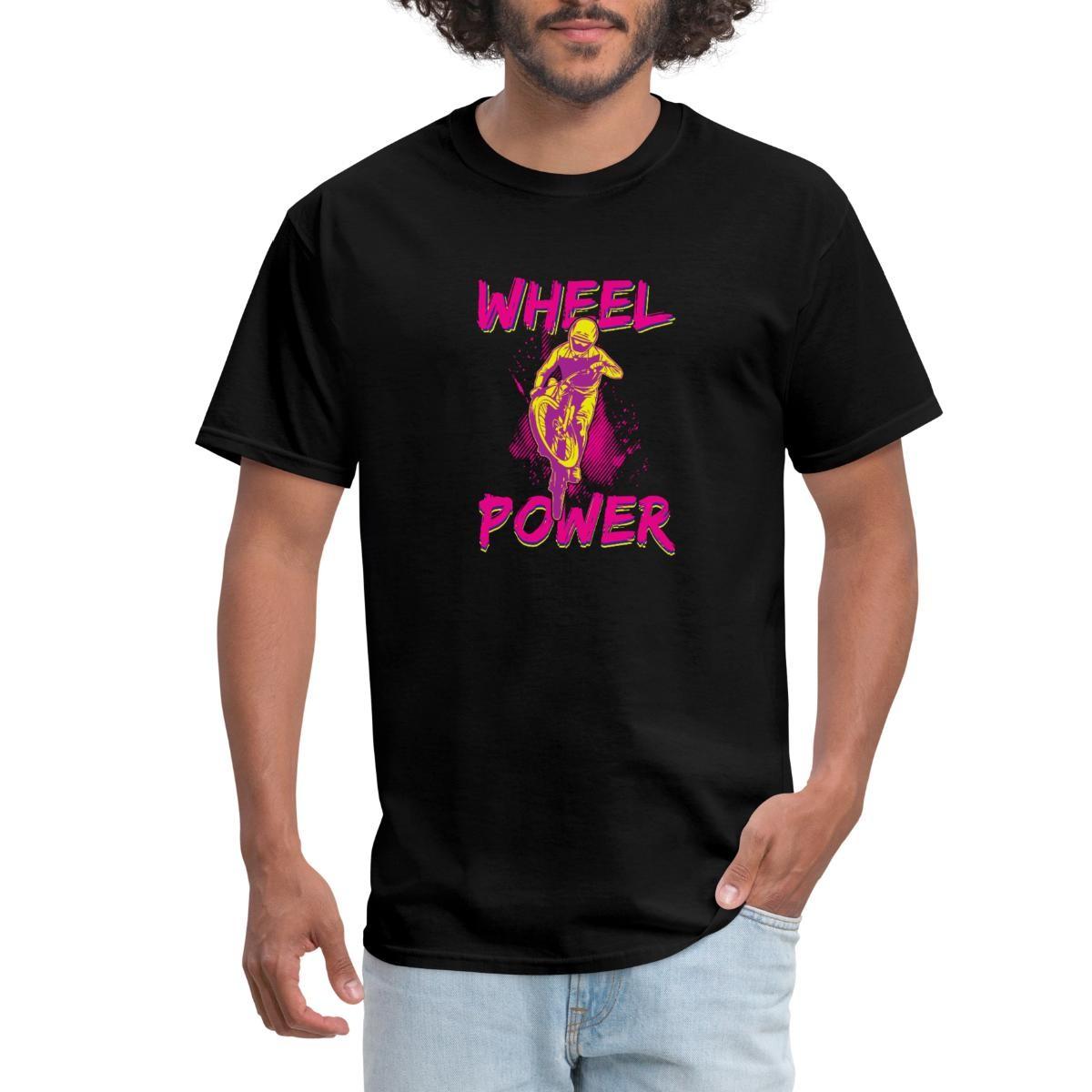 Wheel Power Downhill MTB Action Men s T-Shirt L