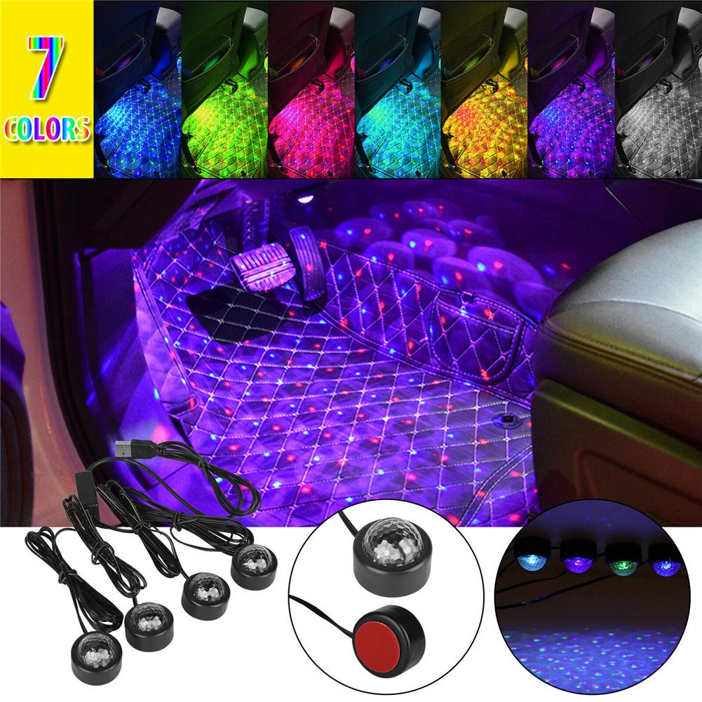 

Usb Car Led Atmosphere Lamp High Brightness Efficient Heat Dissipation Starlight Interior Seat Ambient Decor A-10 [No Sound Control]