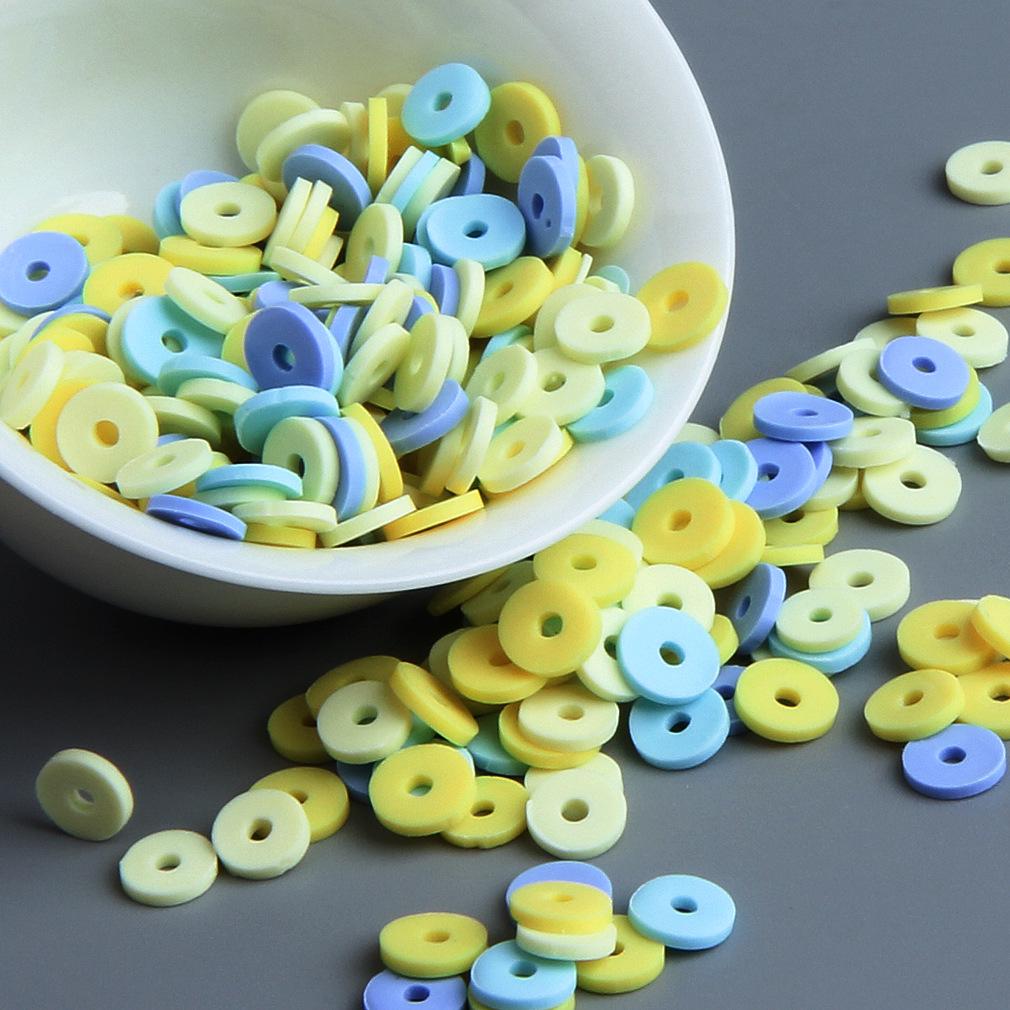 10g DIY Solid Color Polymer Clay Beads for Bracelets & Necklaces - Handmade Spacer Beads