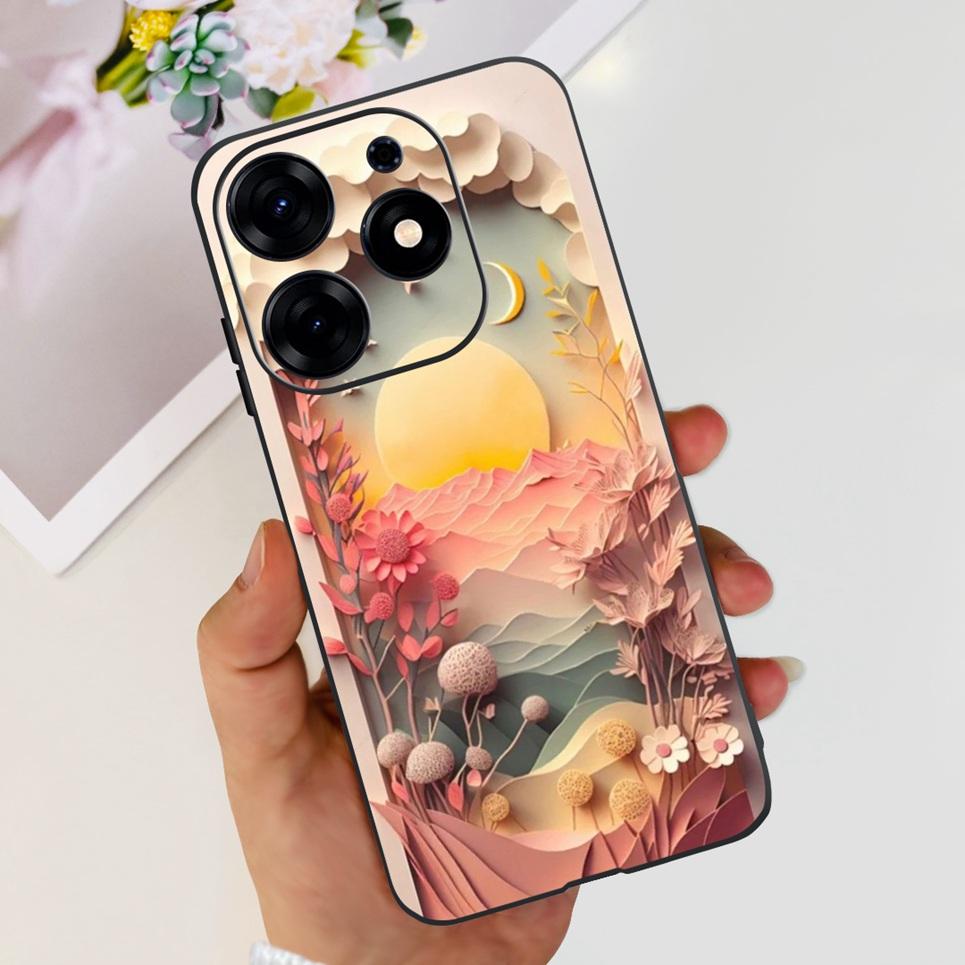 Für Tecno Spark 10 / 10 Pro / 10c Hülle Rückseite Totenkopf Drache Cooler Stil Cartoon Hüllen Weicher Schwarzer Silikon Stoßfänger Für spark10