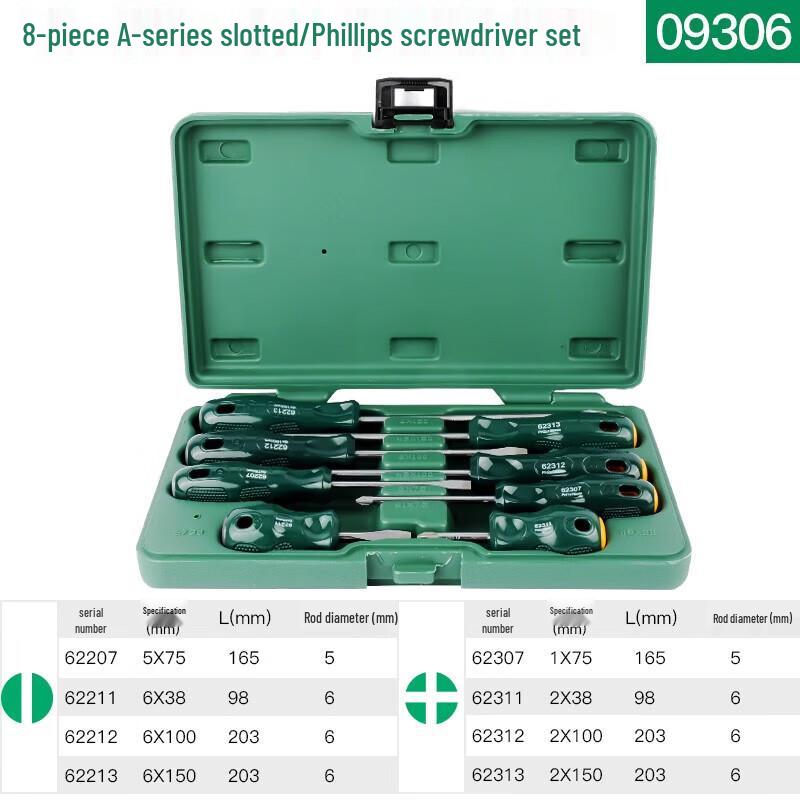 SATA 09306 8-Piece Flat & Phillips Screwdriver Set