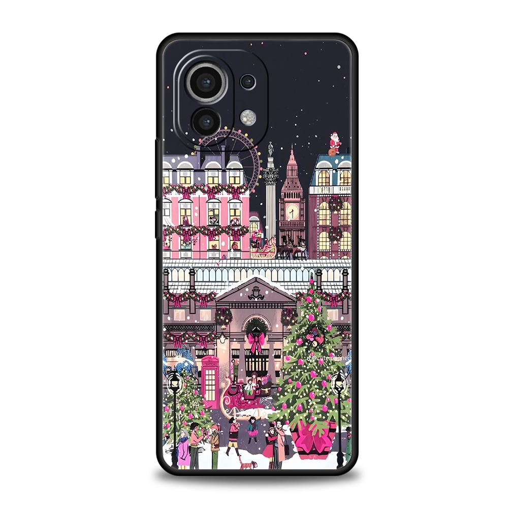 Phone Case for Xiaomi Poco F7 F6 F5 F4 F3 X7 X6 X5 X4 X3 NFC M4 C51 C55 GT Pro 5G Soft TPU Merry Christmas Beautiful Winter Snow