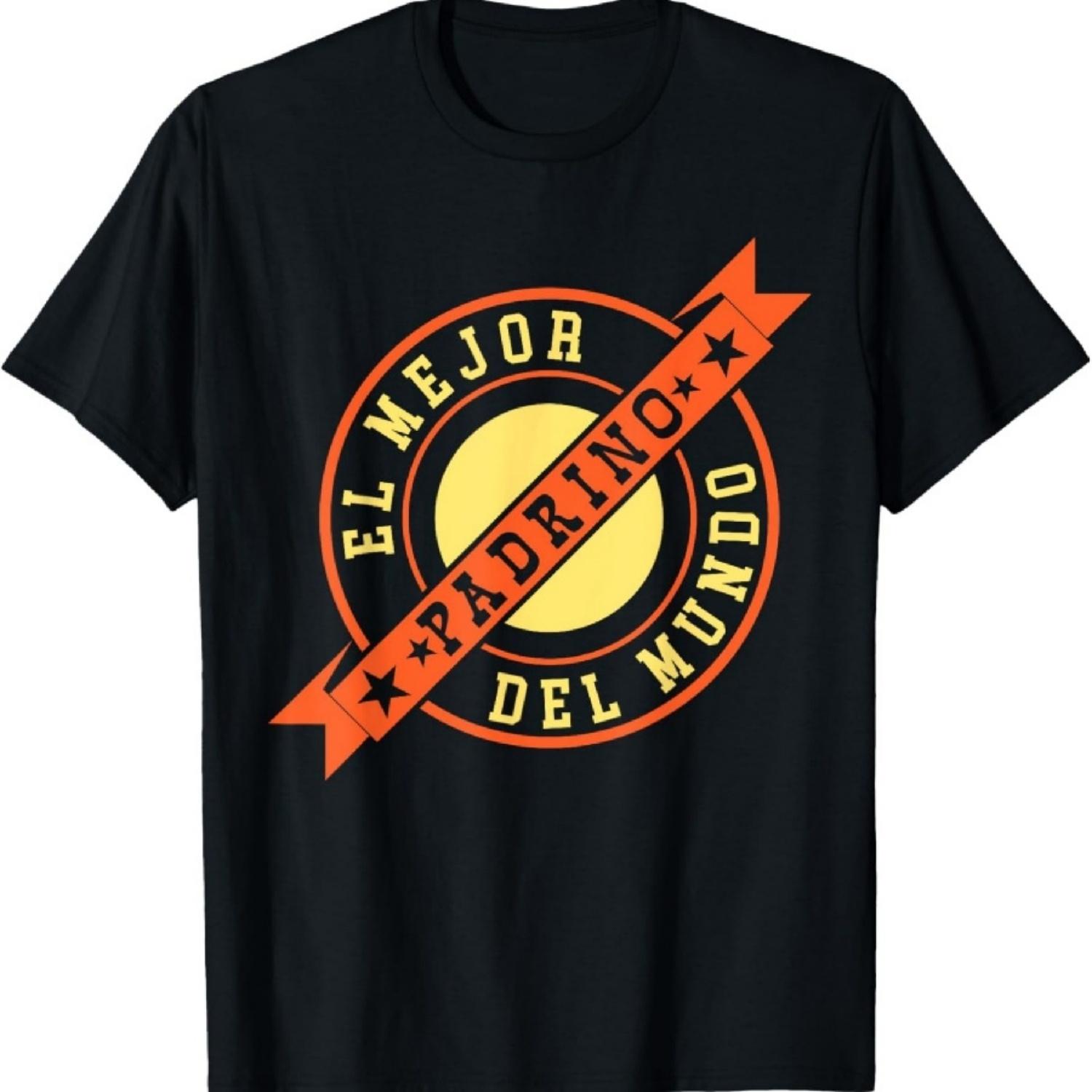 

Spanish Fathers Day Tshirt For The Best Padrino Godfather T-Shirt XXXXXL чорний