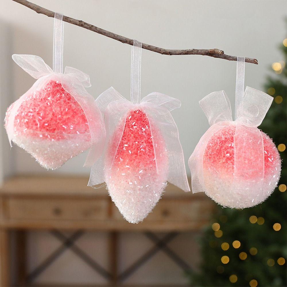 1 Pair Foam Foam Christmas Ball Sequin Bow Foam Christmas Ornaments Christmas Tree