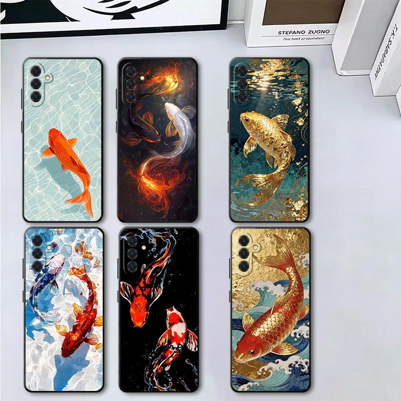 Golden Carp Lucky Koi Soft Phone Case for Samsung A17 A37 A57 A16 A26 A36 A56 A15 A25 A35 A55 A14 A24 A34 A54 A13 A23 A33 A53 A5