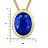 4ct Natural Blue Sapphire Neelam Gemstone Pendant Handmade Solitaire Pendent