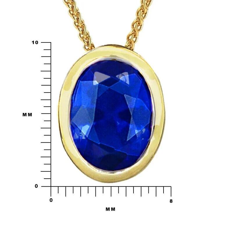 4ct Natural Blue Sapphire Neelam Gemstone Pendant Handmade Solitaire Pendent