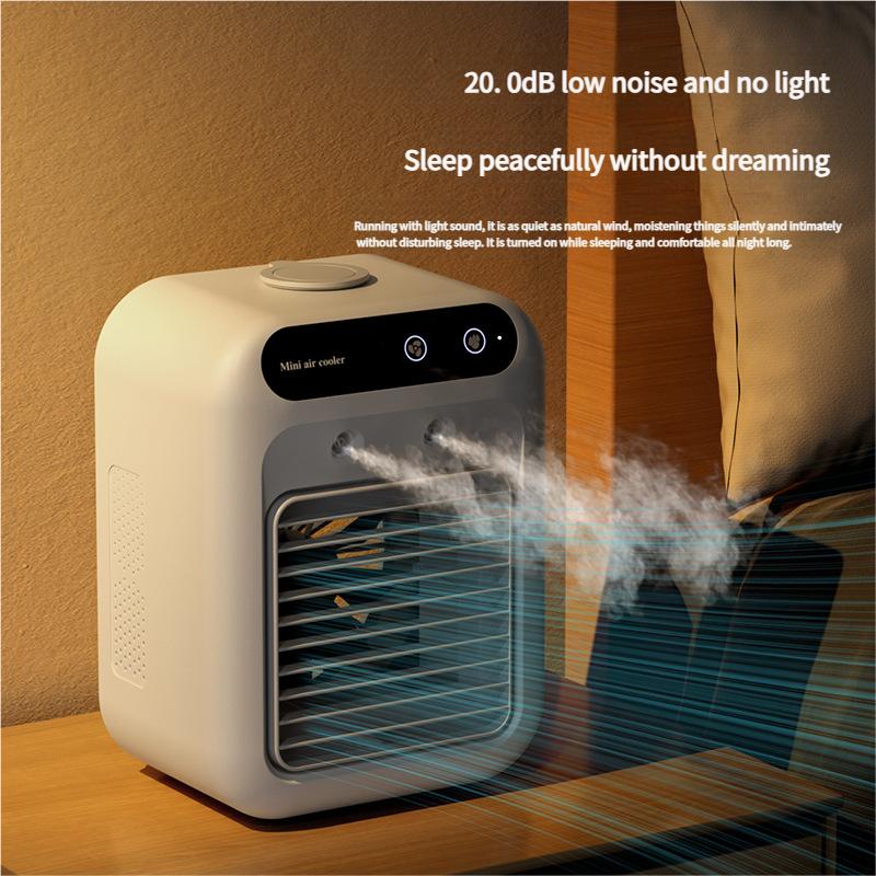 Portable Air Cooler USB Personal Misting Fan - Desktop Mini Air Conditioner Quiet Cooling for Home Office Travel