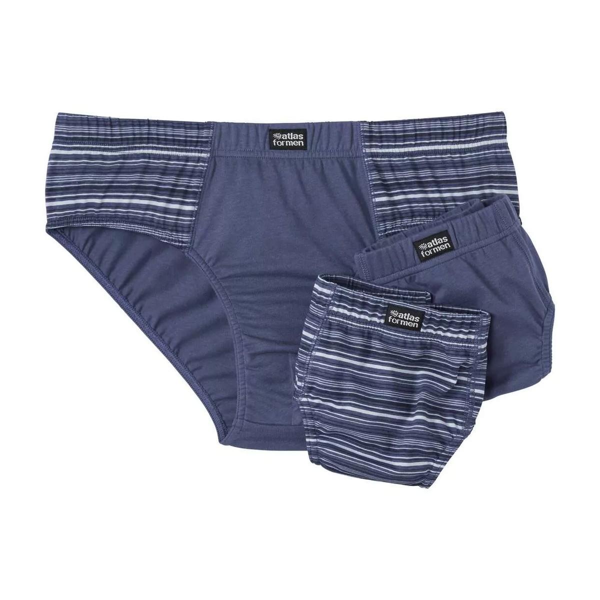 Atlas For Men Heren Comfort Onderbroeken (Pakket van 3) 3XL blauw