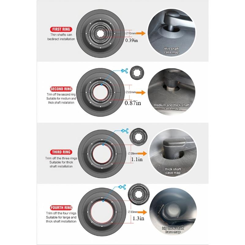 2pcs ABS Wiper Hole Covers Dust & Anti-Spontaneous Combustion Protection,Wiper Hole Protection Durable Wiper Covers for Car