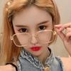 Big Square Frame Myopia Glasses For Women Men Anti Blue Light Computer Eyeglasses Prescription Eyewear Diopter 0 -1.0 To 6.0