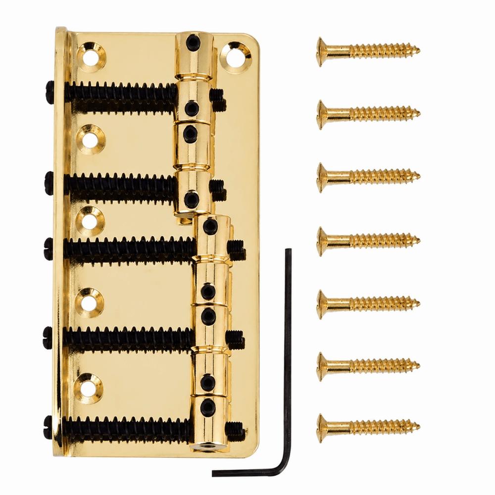 4 String Electric Bass Bridge Golden Color Bass Guitar Bridge Electric Bass Guitar