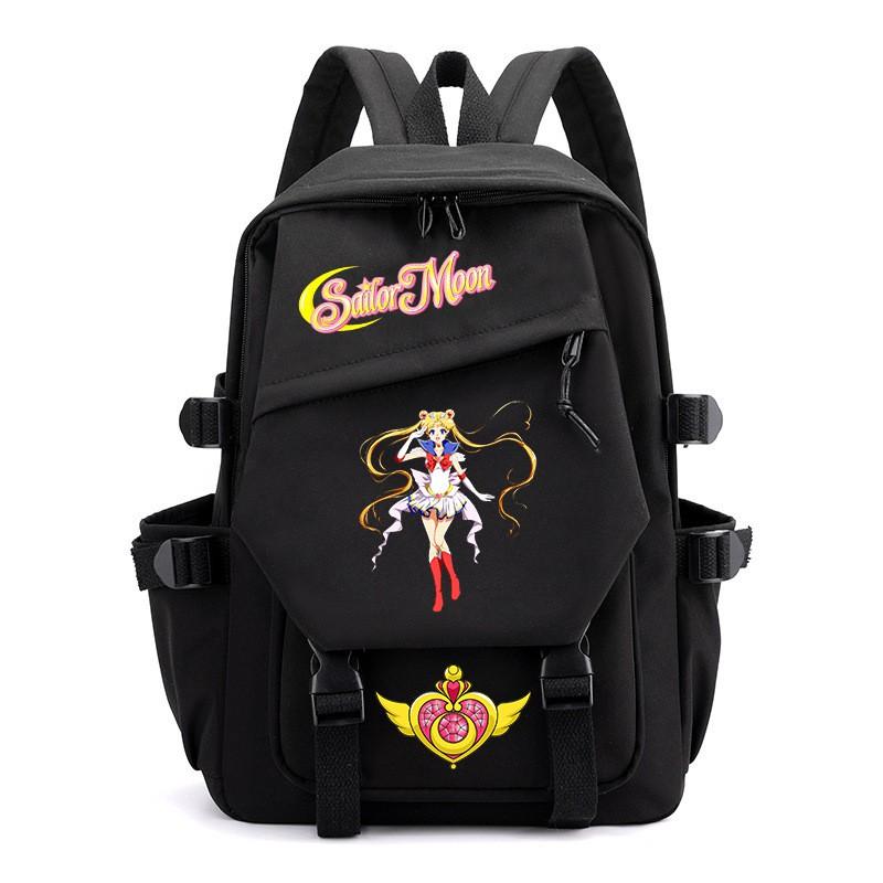 Zaino Stampa Anime Sailor Moon per Ragazzi Studenti Viaggio Leggero in Nylon Borsa Scolastica con Spallacci Imbottiti