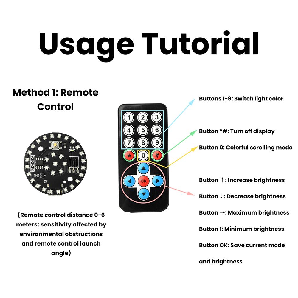 9Modes Wireless LED Light Module Remote Control Lamp Type C Powered Button Control DIY Toys Light Night Light Infrared Light