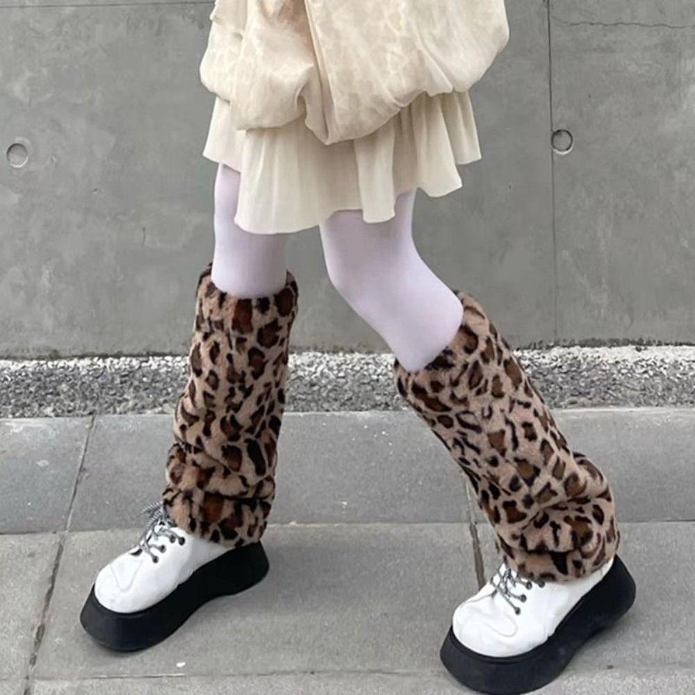 Fell Lolita Stiefelüberzug Y2K Lange Socken Harajuku Stil Warmer Kniewärmer Damen
