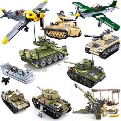 SLUBAN Segunda Guerra Mundial Militar de EE. UU. Lancha de Desembarco Higgins Buque de Guerra Bloques de Construcción Arma Naval Barco Segunda Guerra Mundial Ladrillos Moc Modelo Clásico Juguete