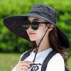 WTEMPO Printed Mesh Patchwork Sun Hats Sun Protection Outdoor Large Brim Sunscreen Hats Summer Men's Travel Hiking Hats