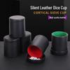 Fleece-Lined Leather Dice Shaker Set with Soundproof Base