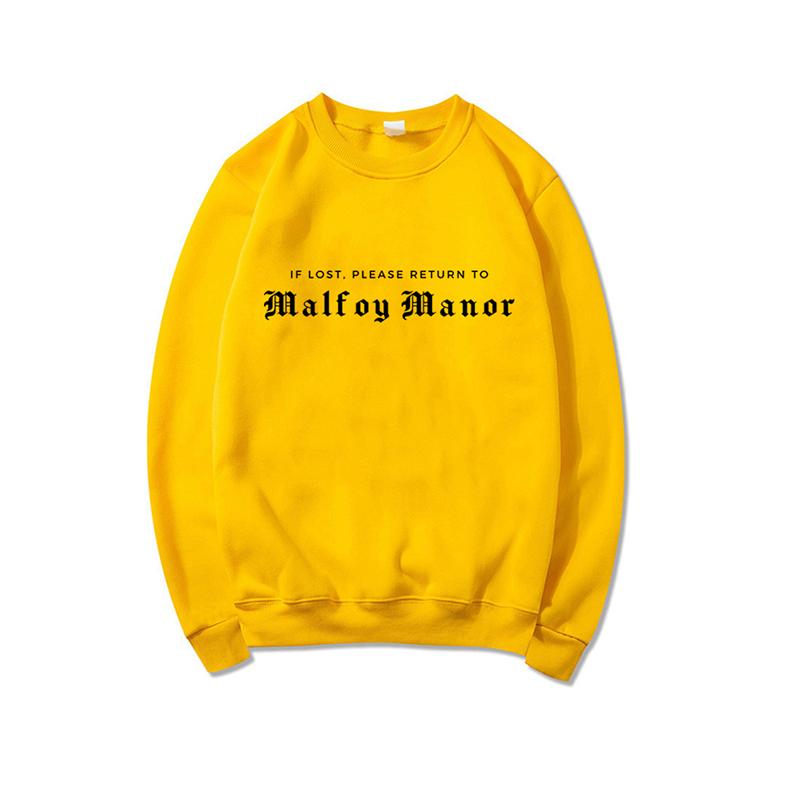 Malfoy Manor Book Sweatshirt Malfoy Sweatshirts Wizard School Hoodie Dark Academia Kläder Unisex långärmade tröjor Toppar
