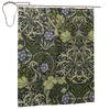Cortina de ducha de algas William Morris para baño de poliéster impermeable con ganchos