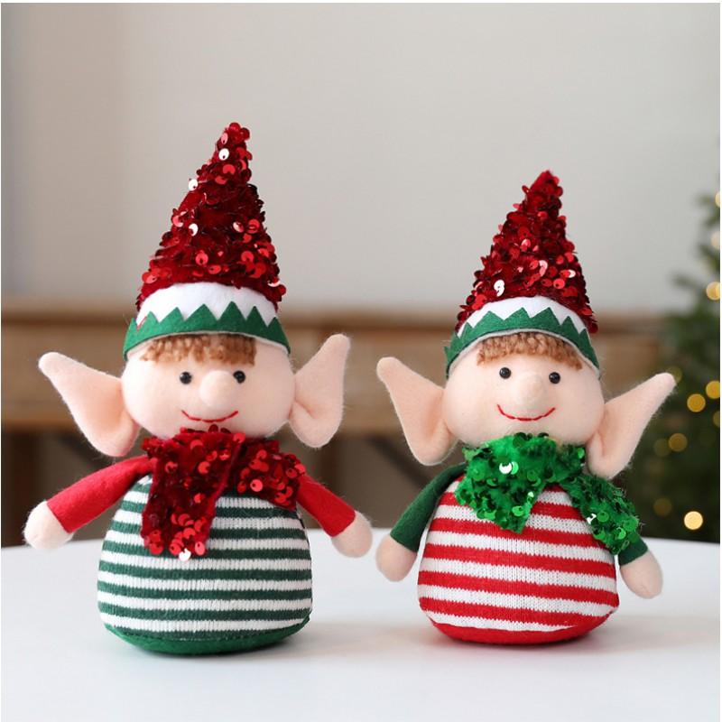 Christmas Decorative Plush Elf Ornament Tree Home Holiday Display 20cm