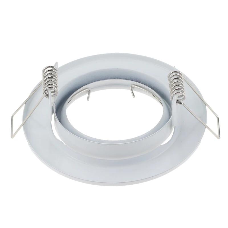 10pcs/lot 3Types Metal Round Adjustable LED Recessed Ceiling Light Frame for GU10 MR16 Bulb Fitting Mounted Spotlights Fixture