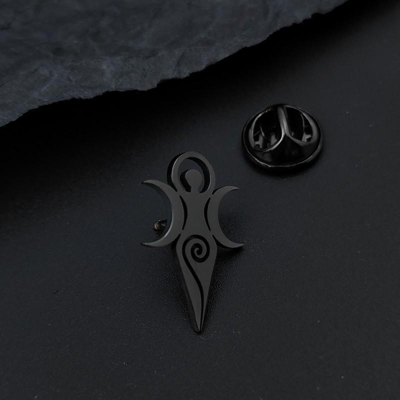 

Creative Moon Goddess Brooch Cufflinks Women s Suit High End Design Exquisite Versatile Style 14k