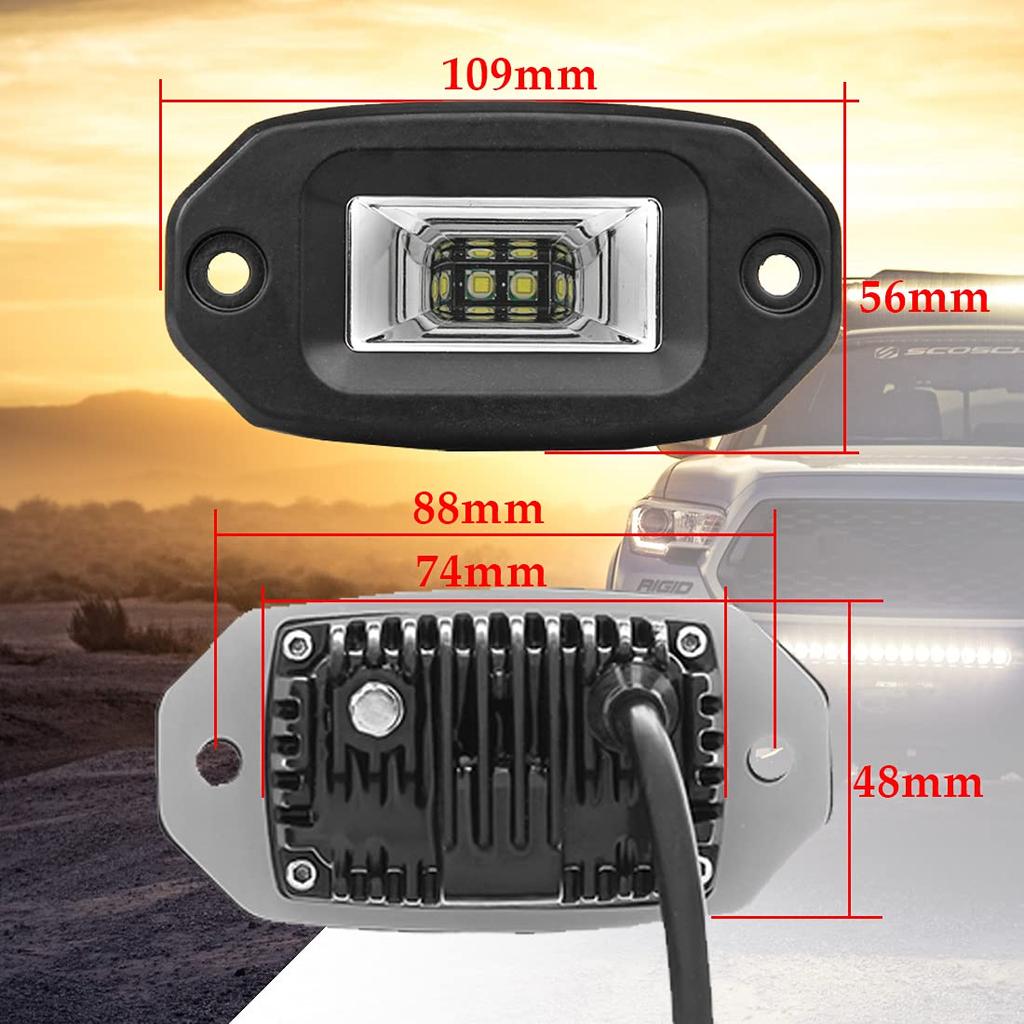 CLOWICSR 20 W 4 LED Work Light, Recessed Only, Flood Light, Work Light, Auxiliary