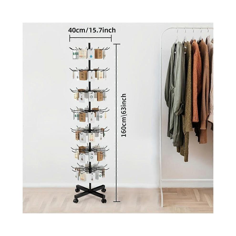 Einzelhandels-Displayständer 7-stufiges drehbares Regal für Geschäftsregale, Schmuck Schlüsselanhänger Sockenmützen, Beweglicher Shop-Spinner für Spielzeugausstellung