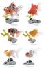 Nekogamiyama Goldfish Ornamental Fish Miniature Figures, Set of 6, Miniature Ornaments, Interior Decor, Collector's Model, Model A