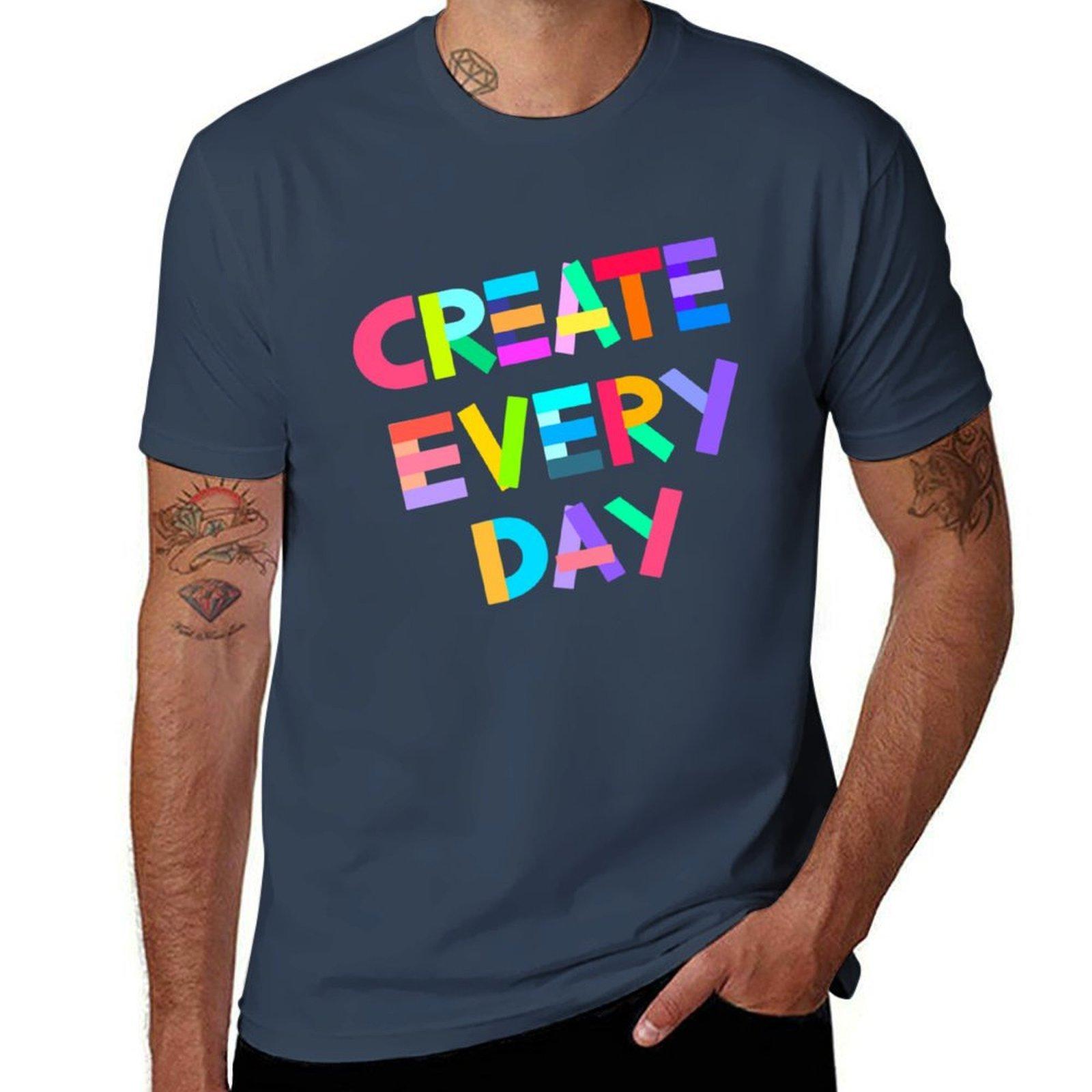 Create Every Day TShirt Holiday Casual Short Sleeve Top S