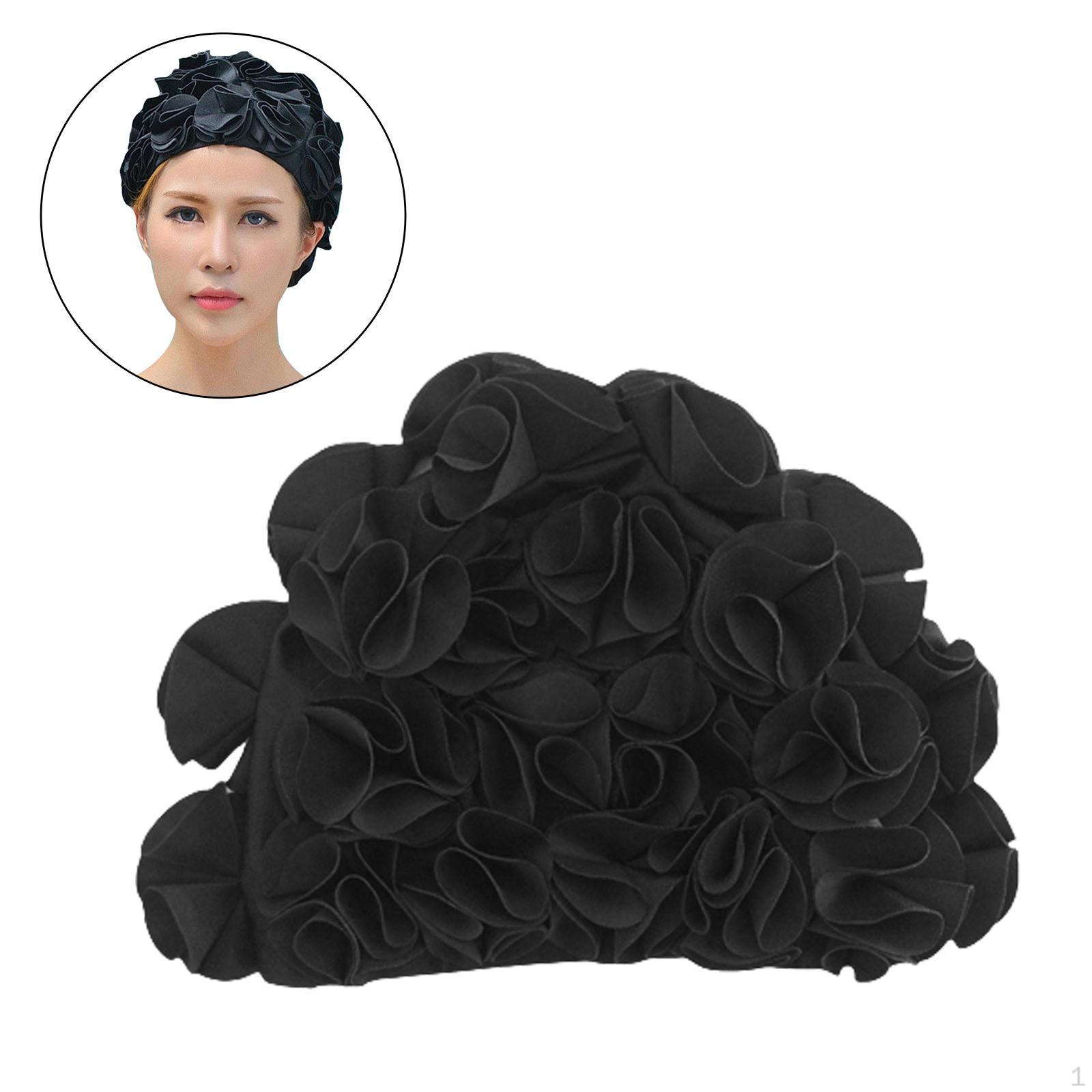 

Многоразовые шапочки для плавания Шапочка для плавания Эластичный цветок для чёрный