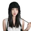 Retro Crochet Knitted Hat Hollow Flower Bag Hat Women'S Autumn And Winter Atmosphere Versatile Face Small Pullover Hat