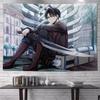 Vertical Attack On Titan Anime Tapestry Cartoon Wall Art Hanging For Bedroom Dorm Living Room Home Decoration