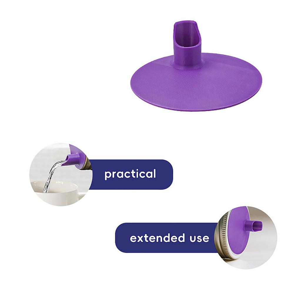 Jar Pour Spout Lid Portable Plastic Cap Dispenser Tool For Dry Goods And Liquid Storage
