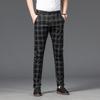 2026 Sommer Klassisch Einfach Gerade Freizeit Hosen für Herren Personalisiert Kariert Vielseitig Stretch Business Casual Schmale Hosen